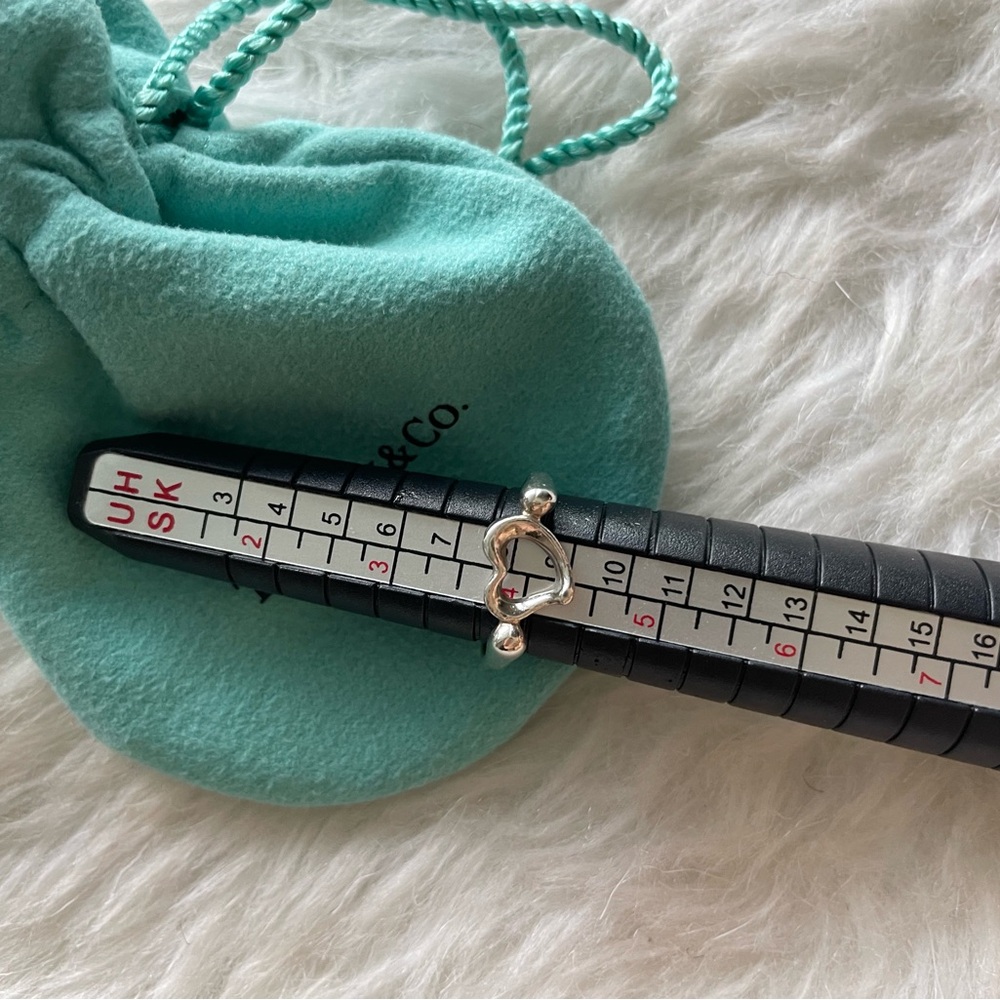 Tiffany and Co. Open Heart Ring Size 4 - Picture 2 of 14